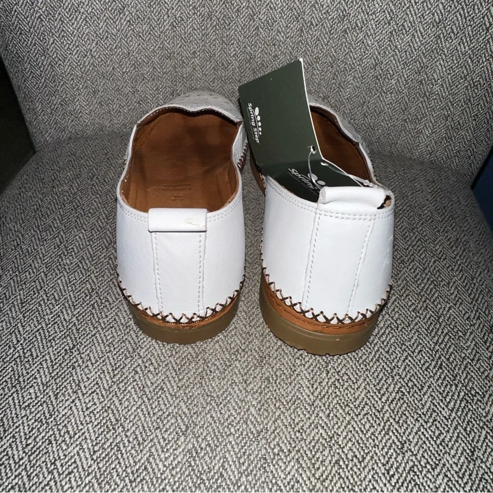 Spring Step Ingrid Soft Leather Slip On Loafer White Women Size 6.5 EU 37 NIB - Picture 7 of 13